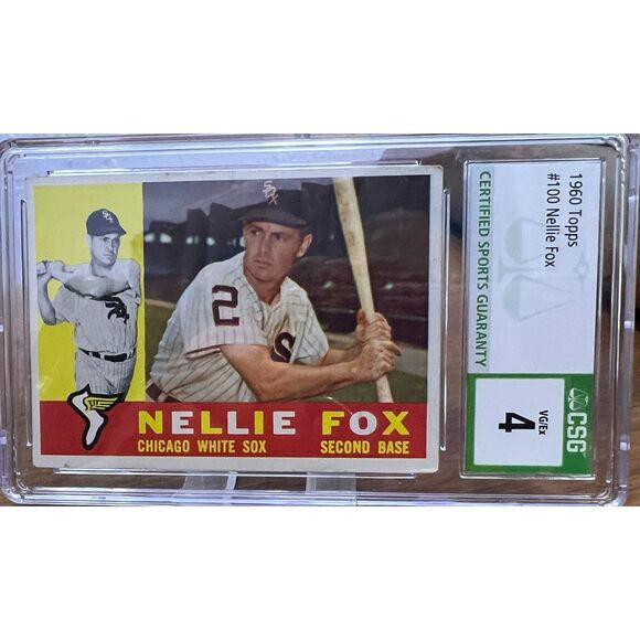Vintage 1960 Topps Nellie Fox CSG 4 - Picture 1 of 3